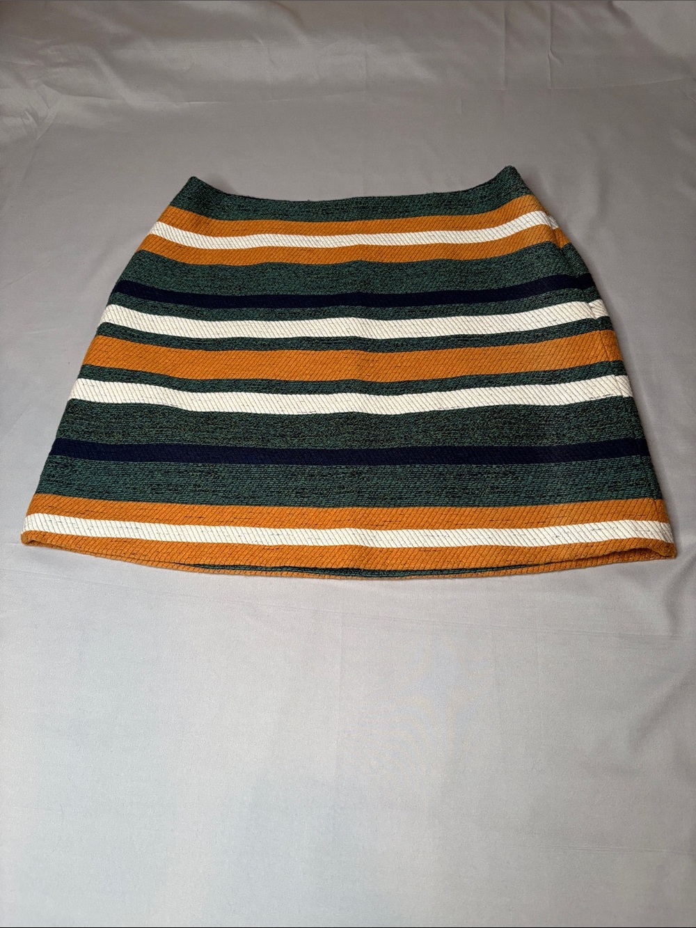 Anthropologie Corey Lynn Calter Striped Skirt Green Mustard White Size Small